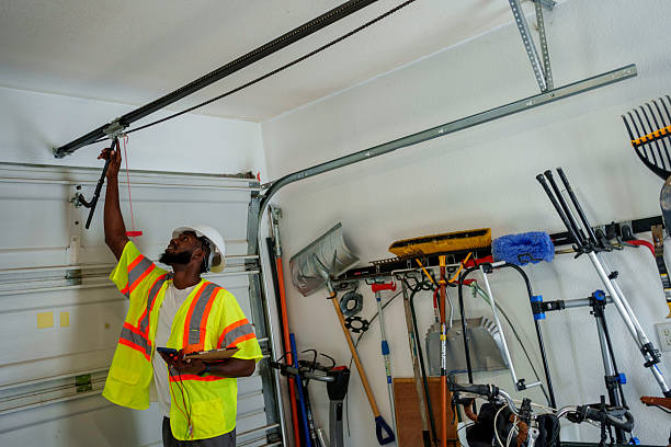Professional Garage Door Panel Replacement technician working in Menomonie, WI